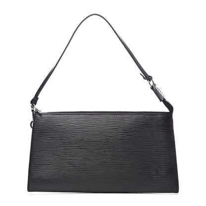 Louis Vuitton Epi Pochette Accessories 24 Black 1 of 9