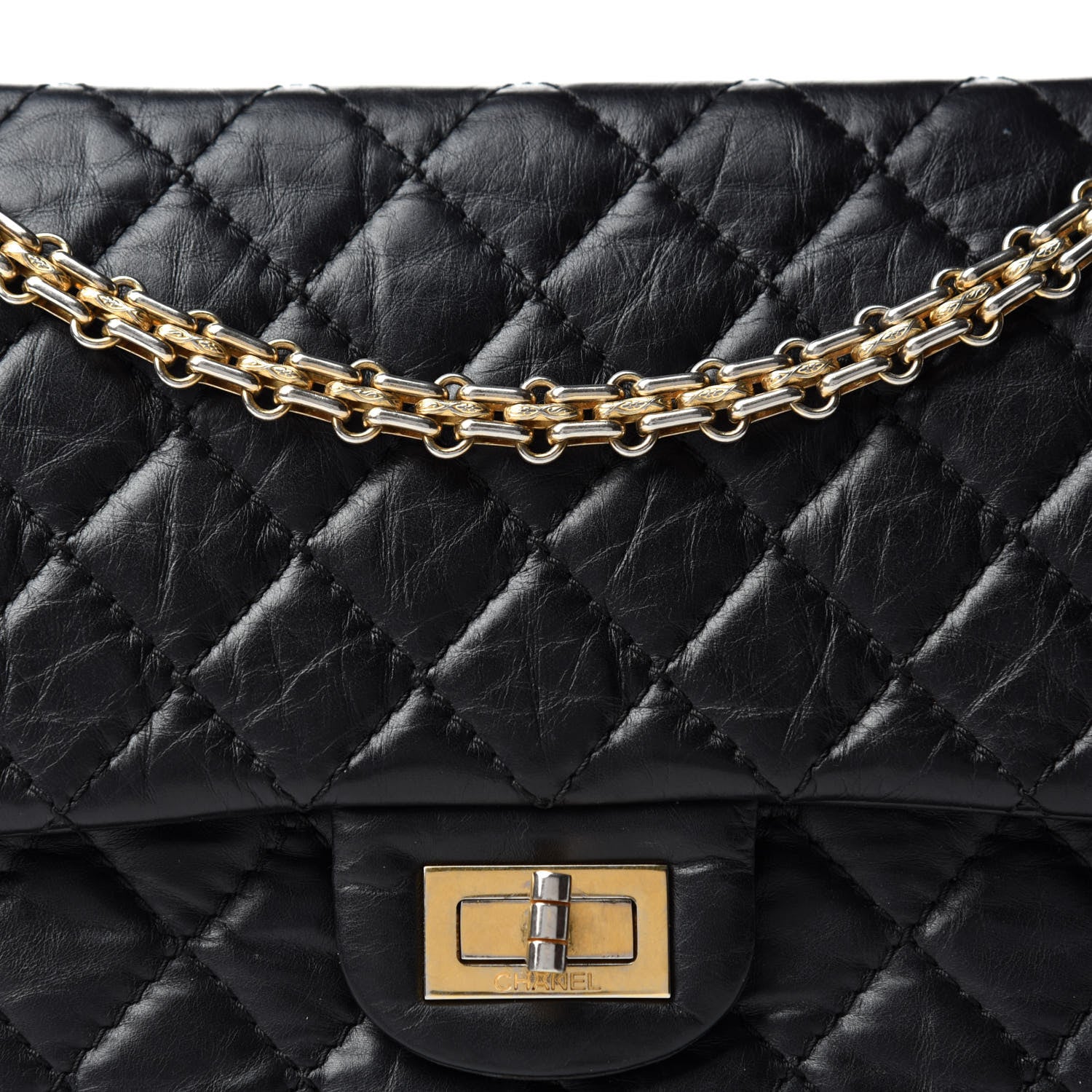Chanel Aged Calfskin Quilted 2.55 Reissue 226 Flap Black 11 of 11