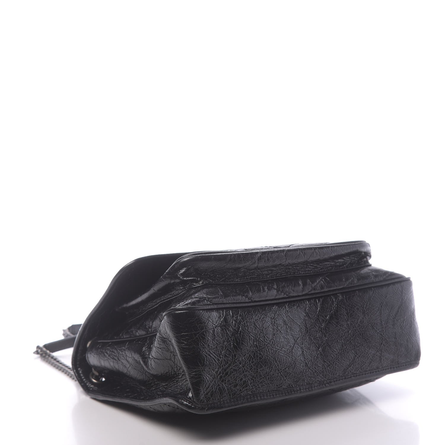 Saint Laurent Crinkled Calfskin Matelasse Monogram Large Niki Chain Satchel Black 4 of 9