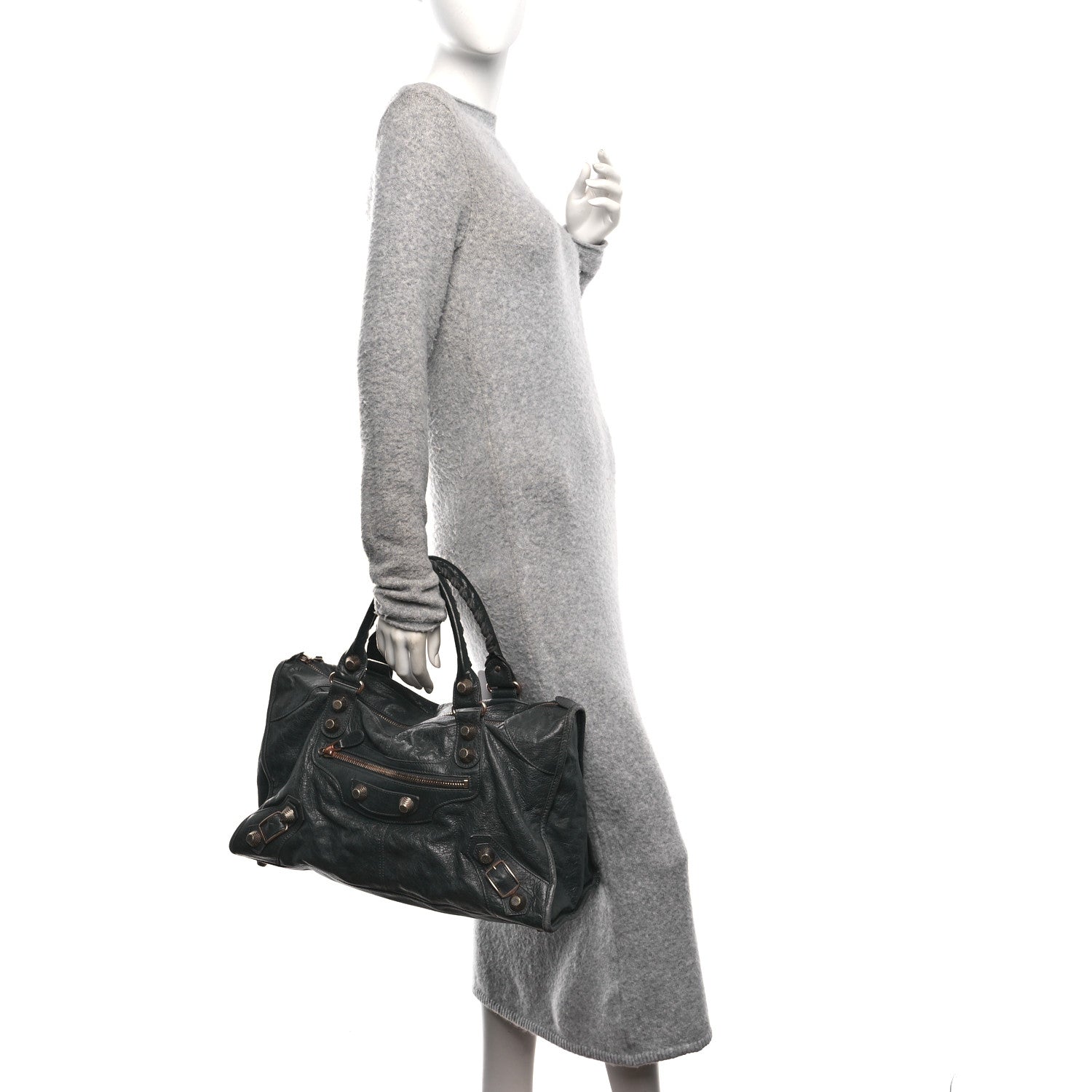 Balenciaga Agneau Giant 21 Rose Gold Hardware Work Anthracite 2 of 11