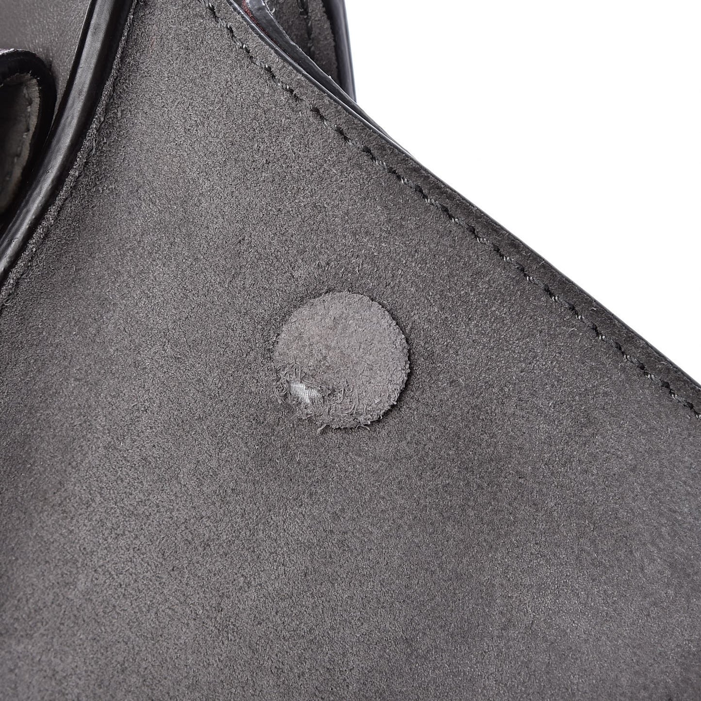 Crocodile Embossed Nubuck Medium Trapeze Grey