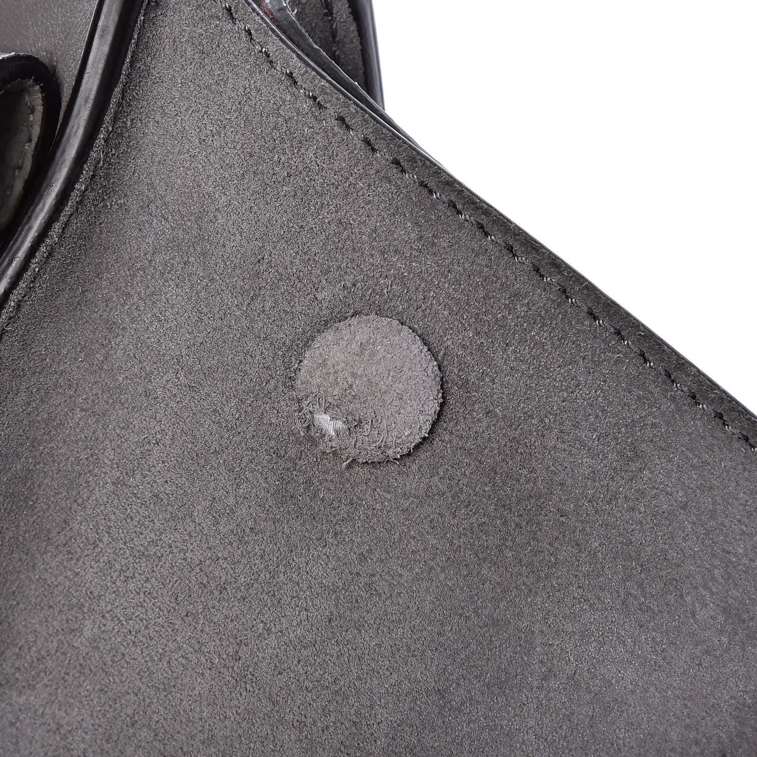 Celine Crocodile Embossed Nubuck Medium Trapeze Grey 9 of 14