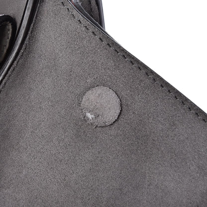 Celine Crocodile Embossed Nubuck Medium Trapeze Grey 9 of 14