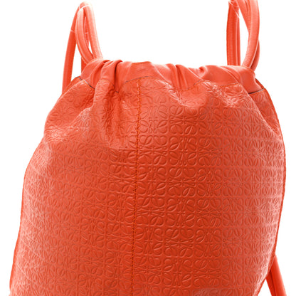 Loewe Calfskin Embossed Anagram Yago Knot Bag Orange 7 of 9