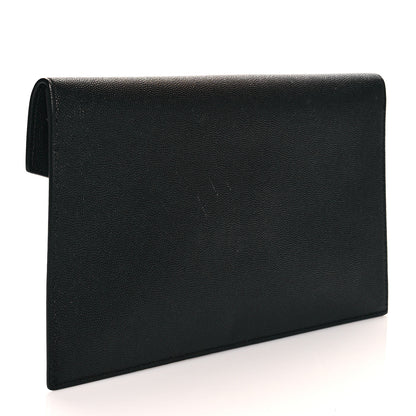 Saint Laurent Grain De Poudre Uptown Pouch Black 3 of 11