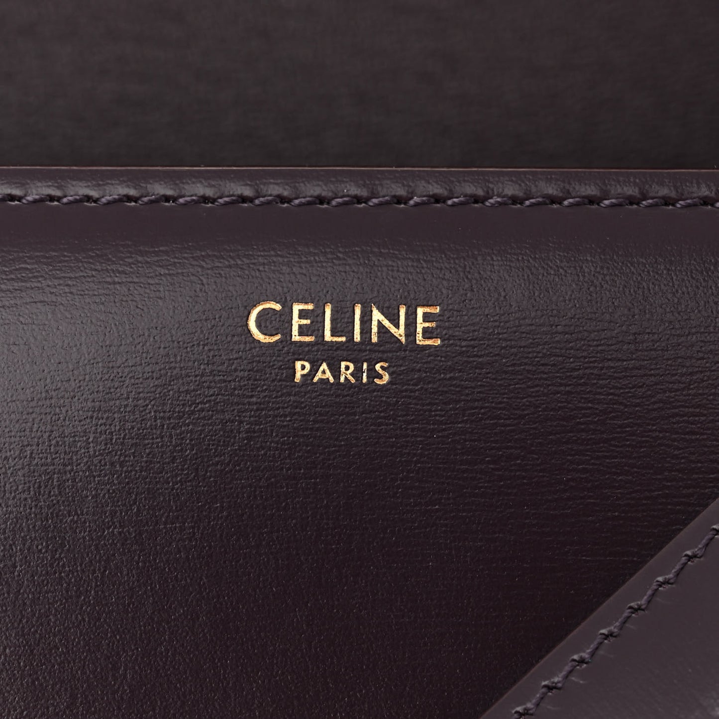 Shiny Calfskin Teen Triomphe Aubergine