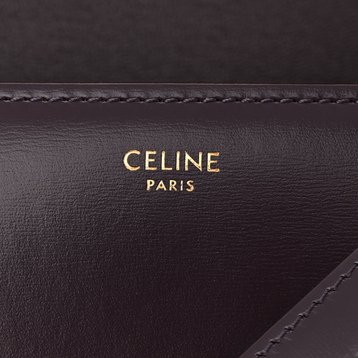 Celine Shiny Calfskin Teen Triomphe Aubergine 6 of 13