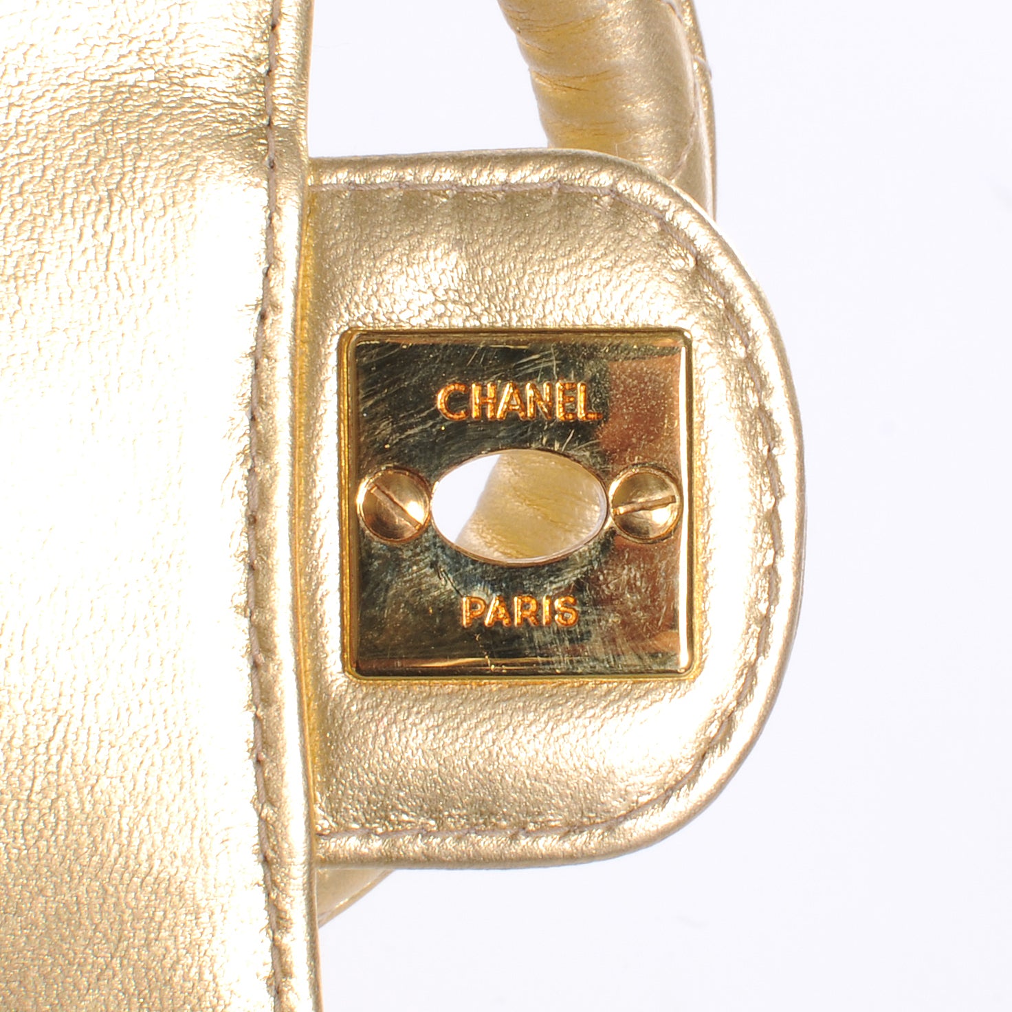 Chanel Lambskin Micro Mini Kelly Flap Bag Gold 6 of 9
