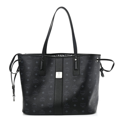 MCM Visetos Medium Liz Reversible Shopper Tote Black 1 of 19