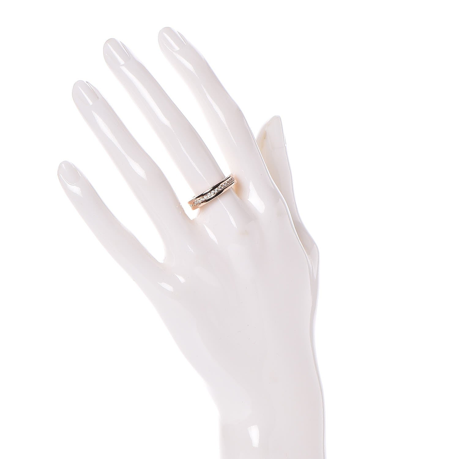 Bulgari 18K Rose Gold Diamond B.Zero1 One-Band Pave Ring 52 6 2 of 6