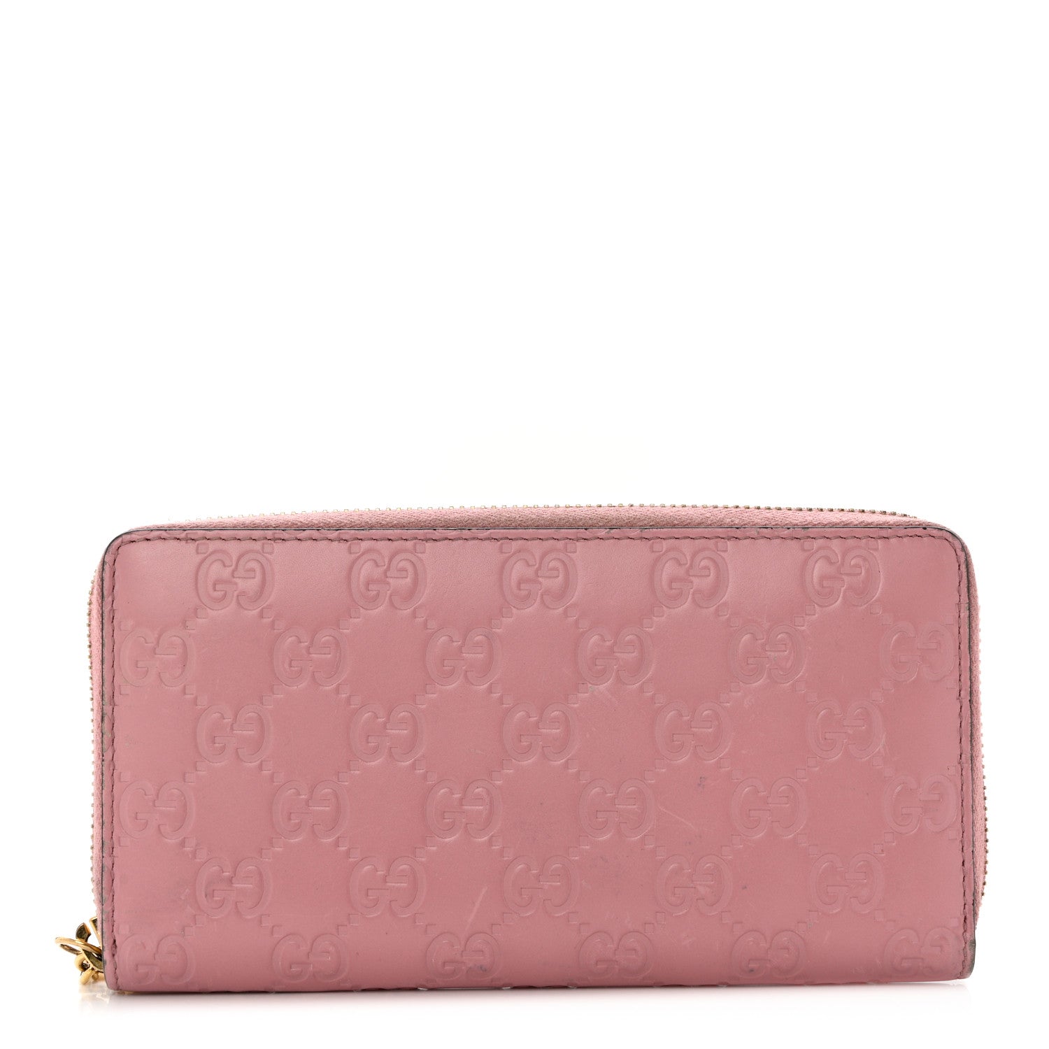 Gucci Guccissima Icon Zip Around Wallet Carmine Rose 1 of 10