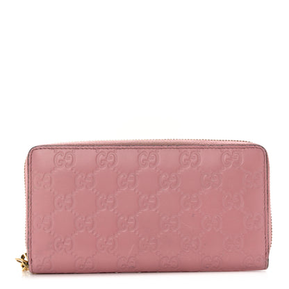 Gucci Guccissima Icon Zip Around Wallet Carmine Rose 1 of 10