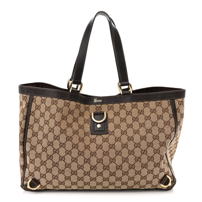 Gucci Monogram Large Abbey Tote Dark Brown 1 of 13