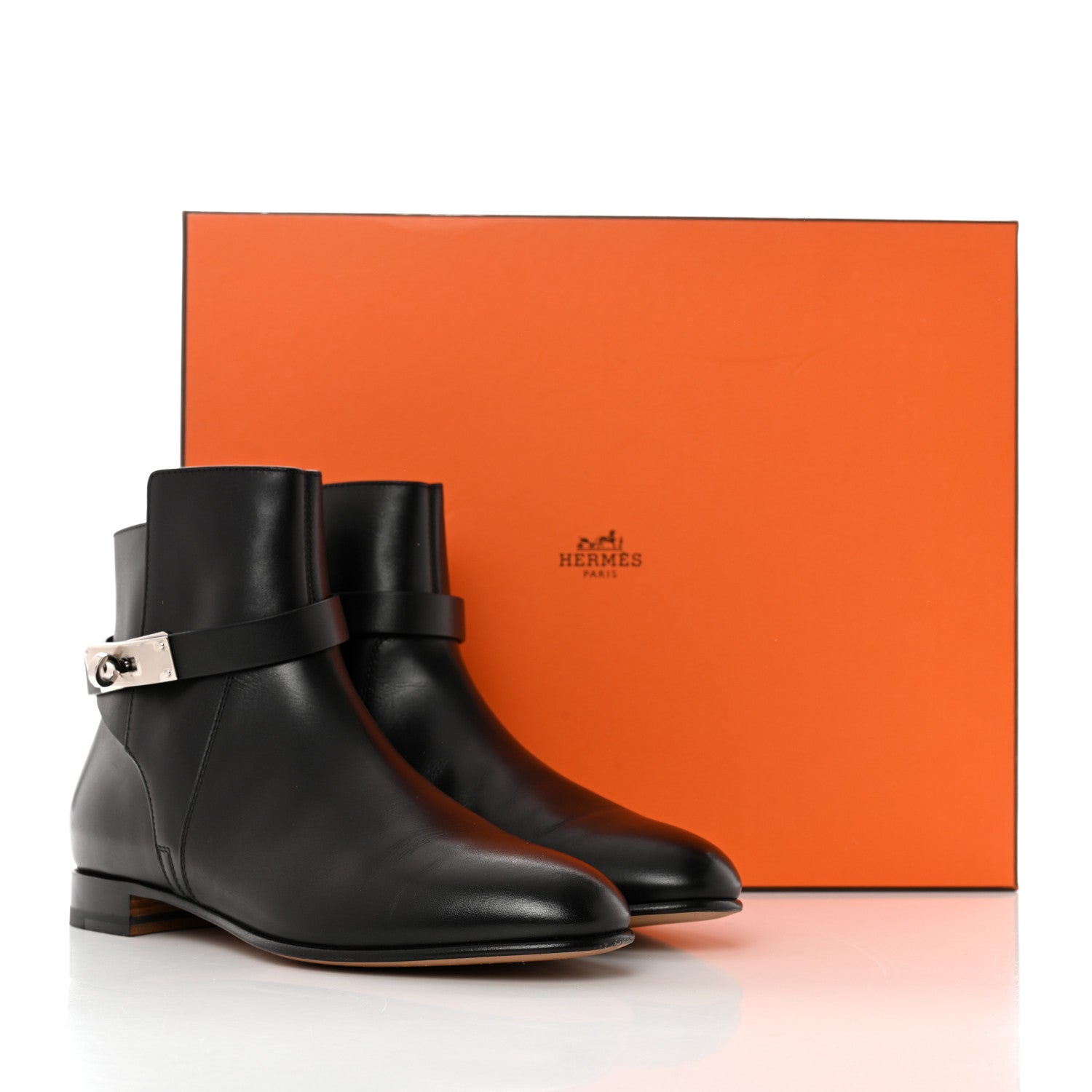 Hermes Calfskin Neo Low Boots 37 Black 9 of 9