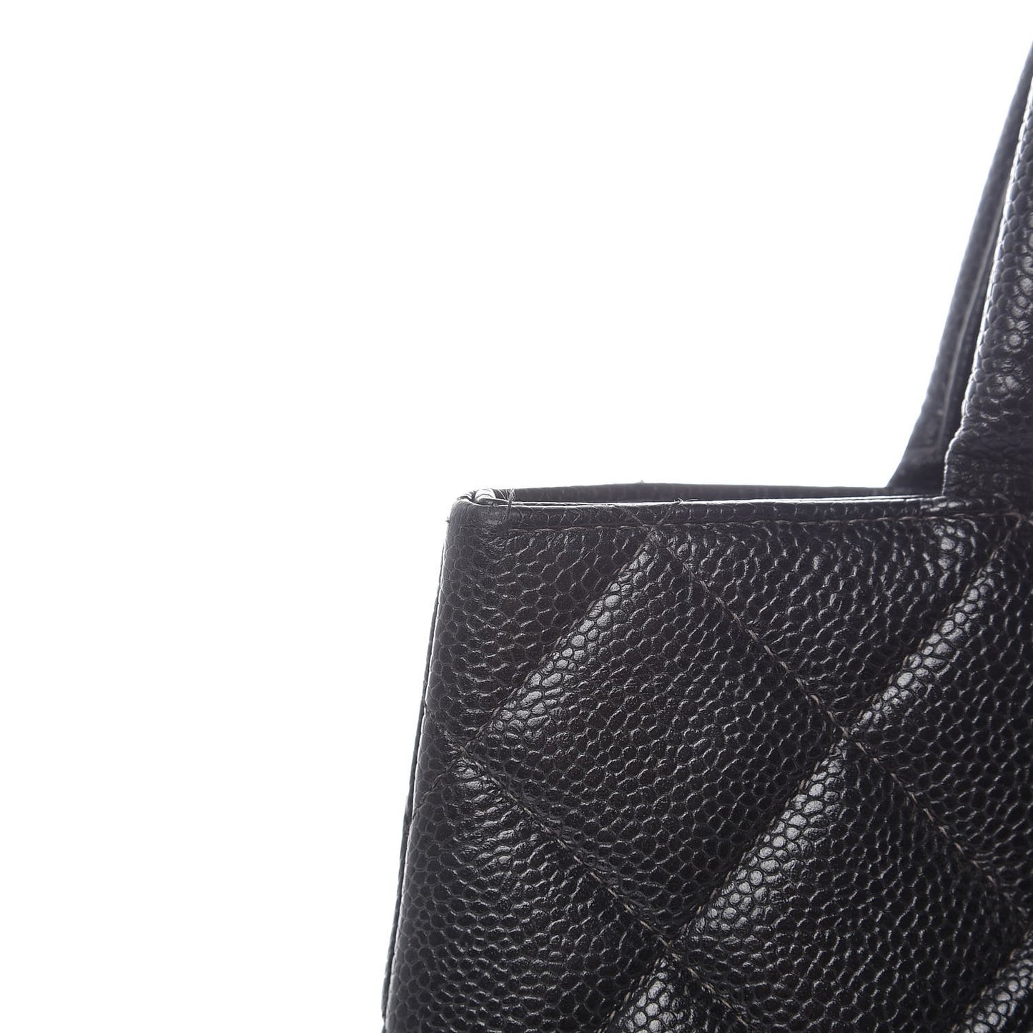 Caviar Quilted Medallion Tote Black