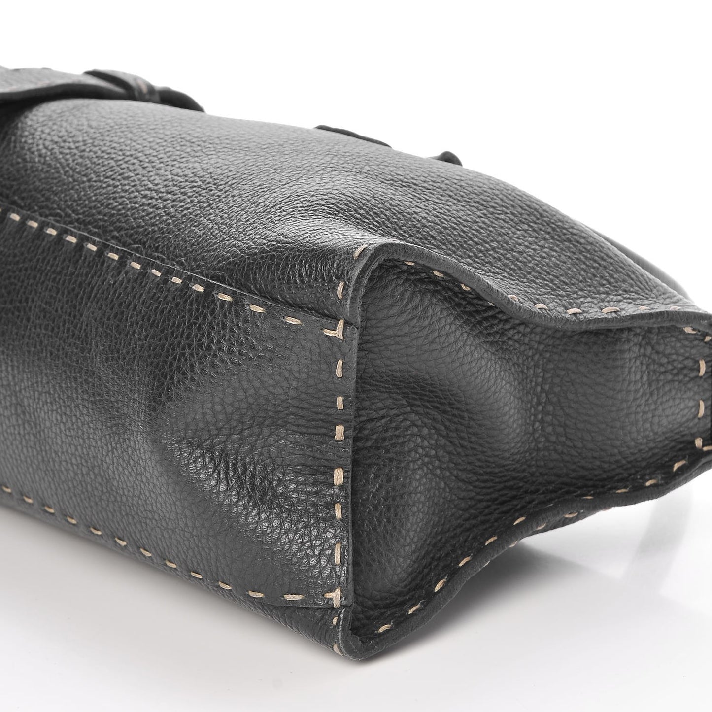 Calfskin Romano Selleria Satchel Black
