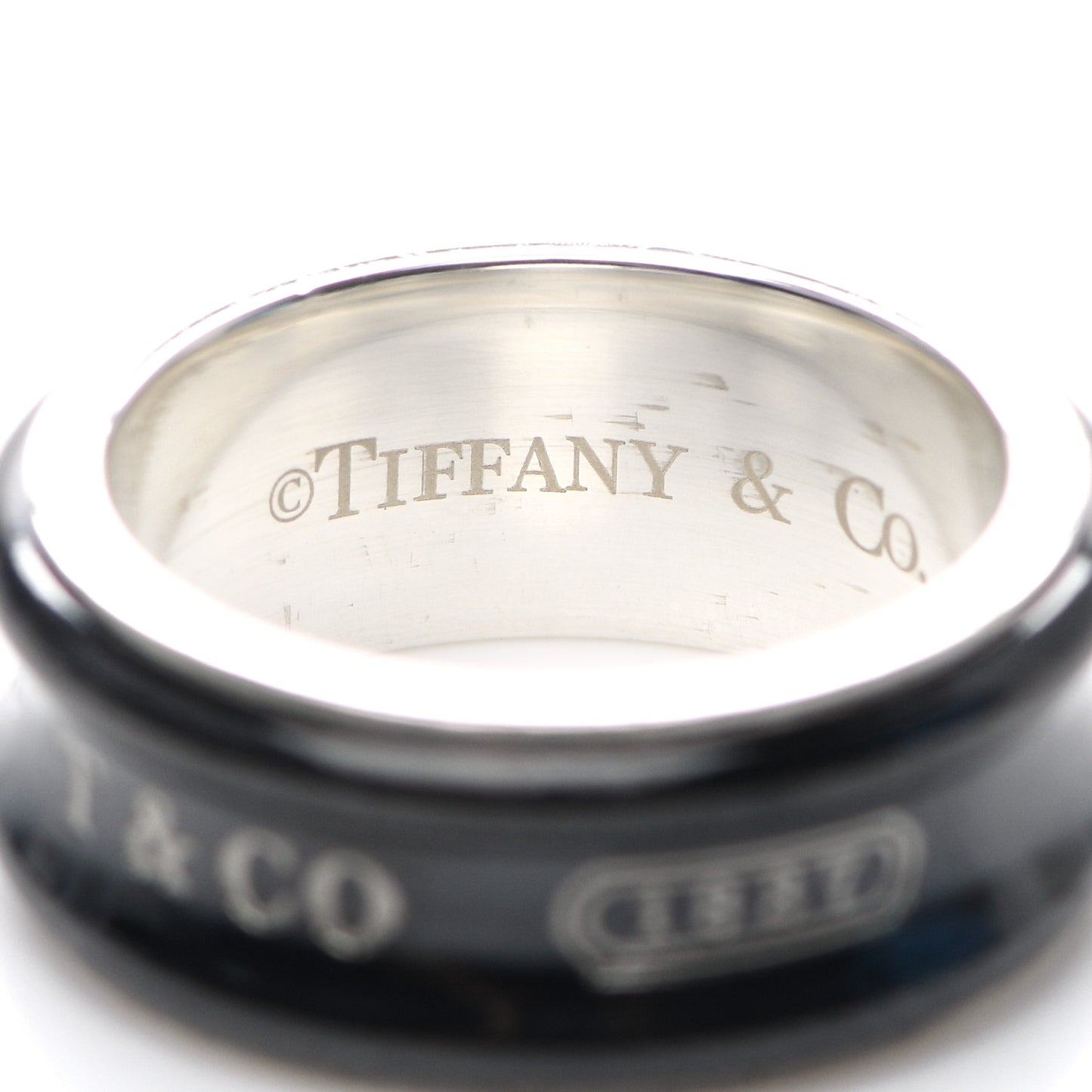 Sterling Silver Titanium 1837 Band Ring 51 5.75