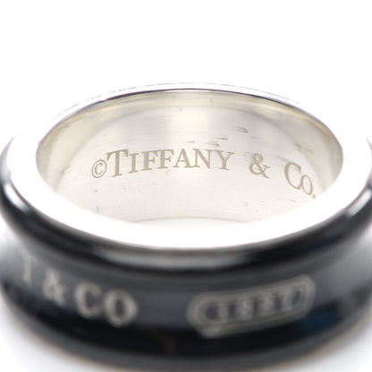 Tiffany Sterling Silver Titanium 1837 Band Ring 51 5.75 4 of 4