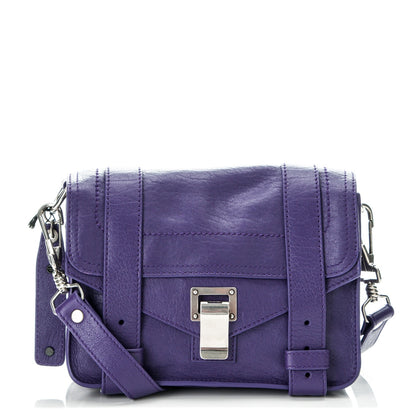 Proenza Schouler Lambskin PS1 Mini Pouch Messenger Bag Amethyst 1 of 6