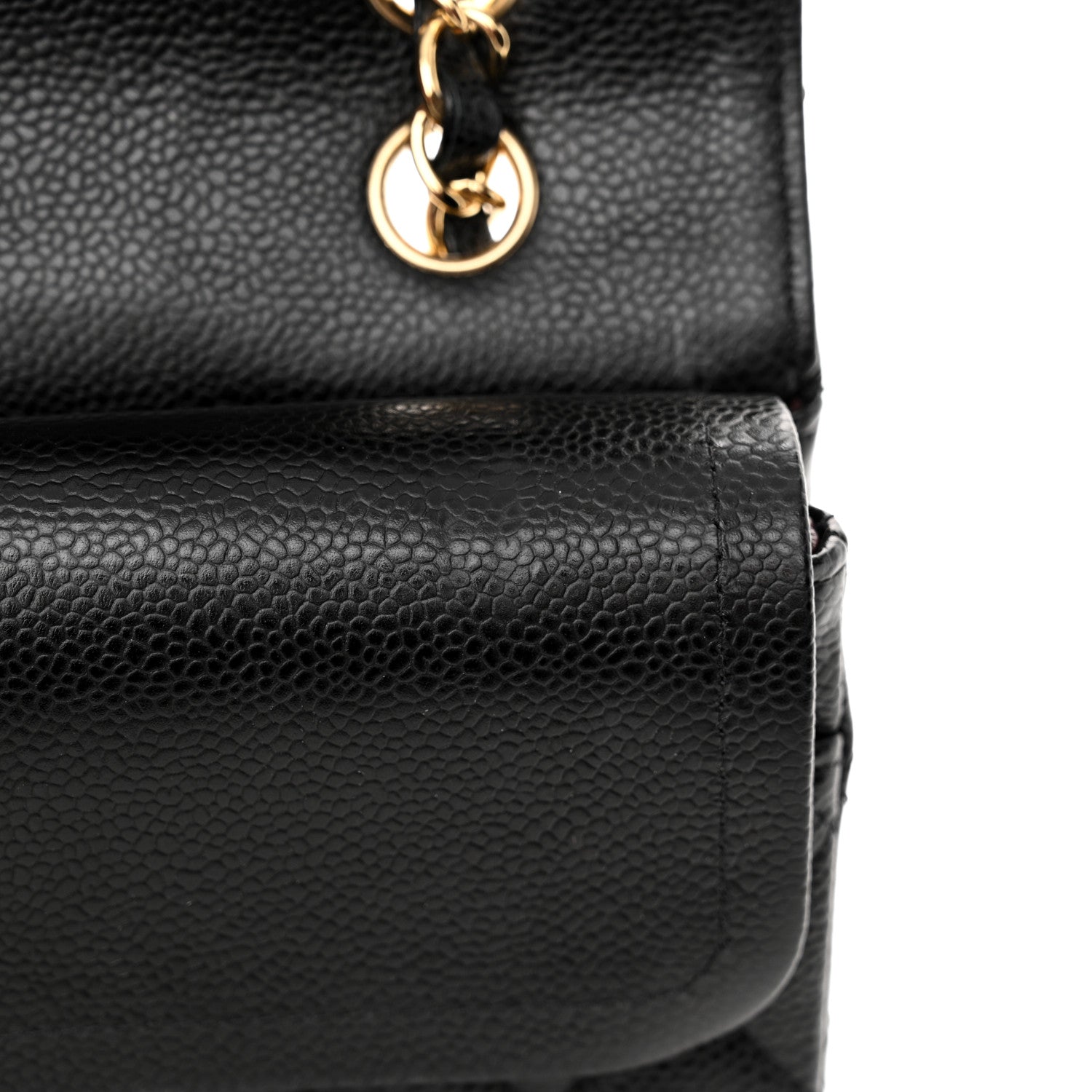 Chanel Caviar Quilted Medium Double Flap Black 12 of 13