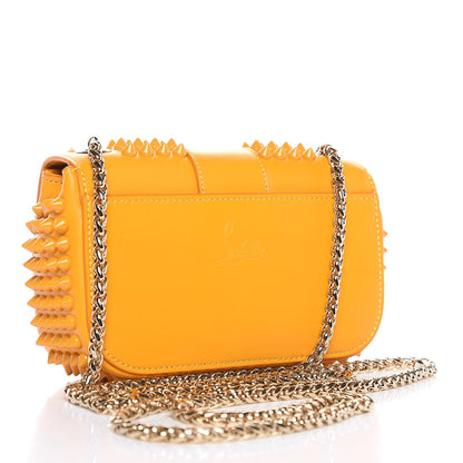 Christian Louboutin Calfskin Spiked Sweety Charity Crossbody Bag Yellow 3 of 8