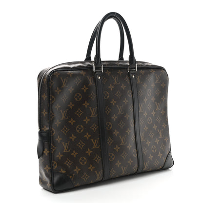 Louis Vuitton Monogram Macassar Porte-Documents Voyage GM 3 of 12