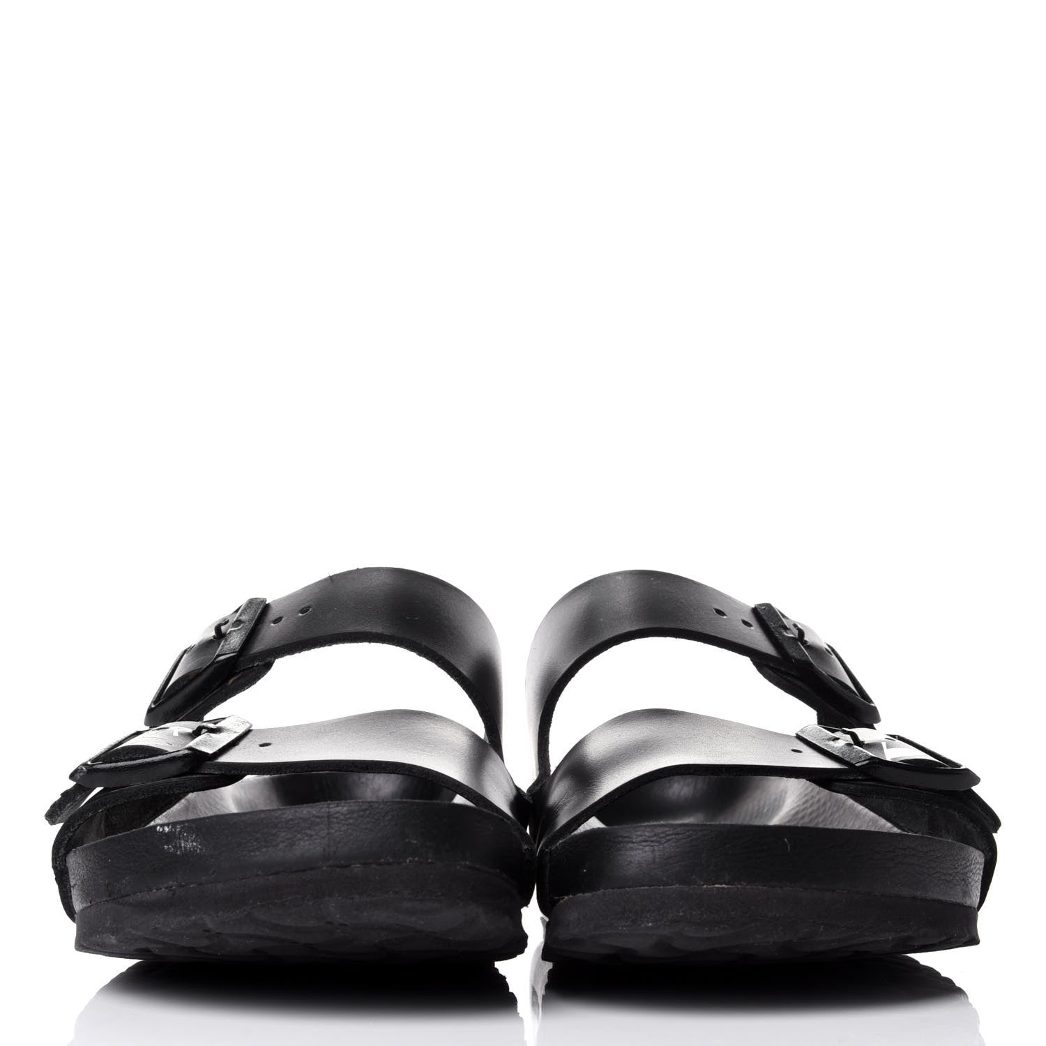 Valentino Garavani Calfskin VLTN Birkenstock Slide Sandals 40 Black 2 of 8