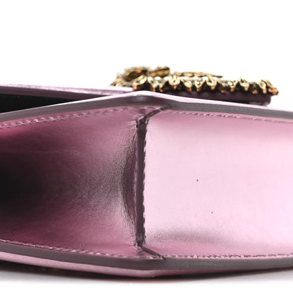 Dolce & Gabbana Metallic Nappa Small Devotion Top Handle Bag Pink 8 of 9