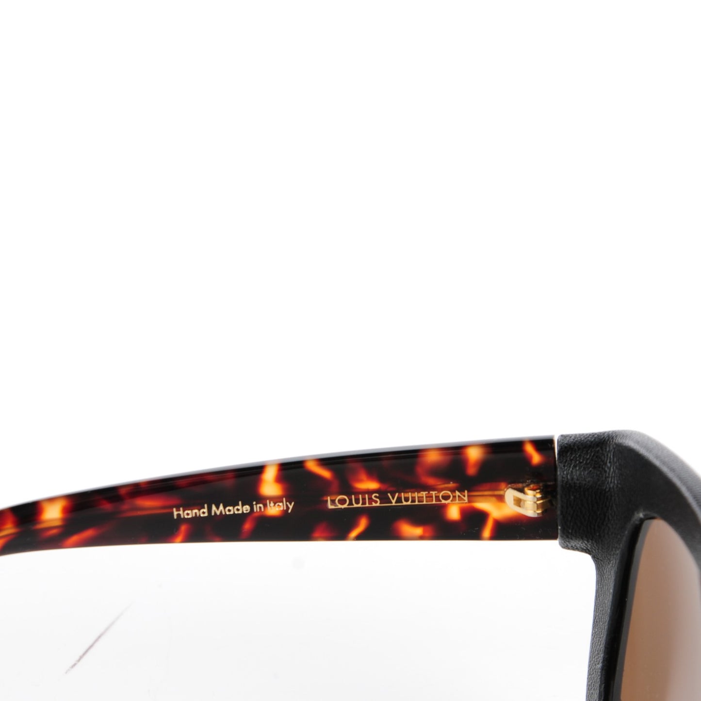 Leather Acetate Audrey Sunglasses Z0668W Black Tortoise