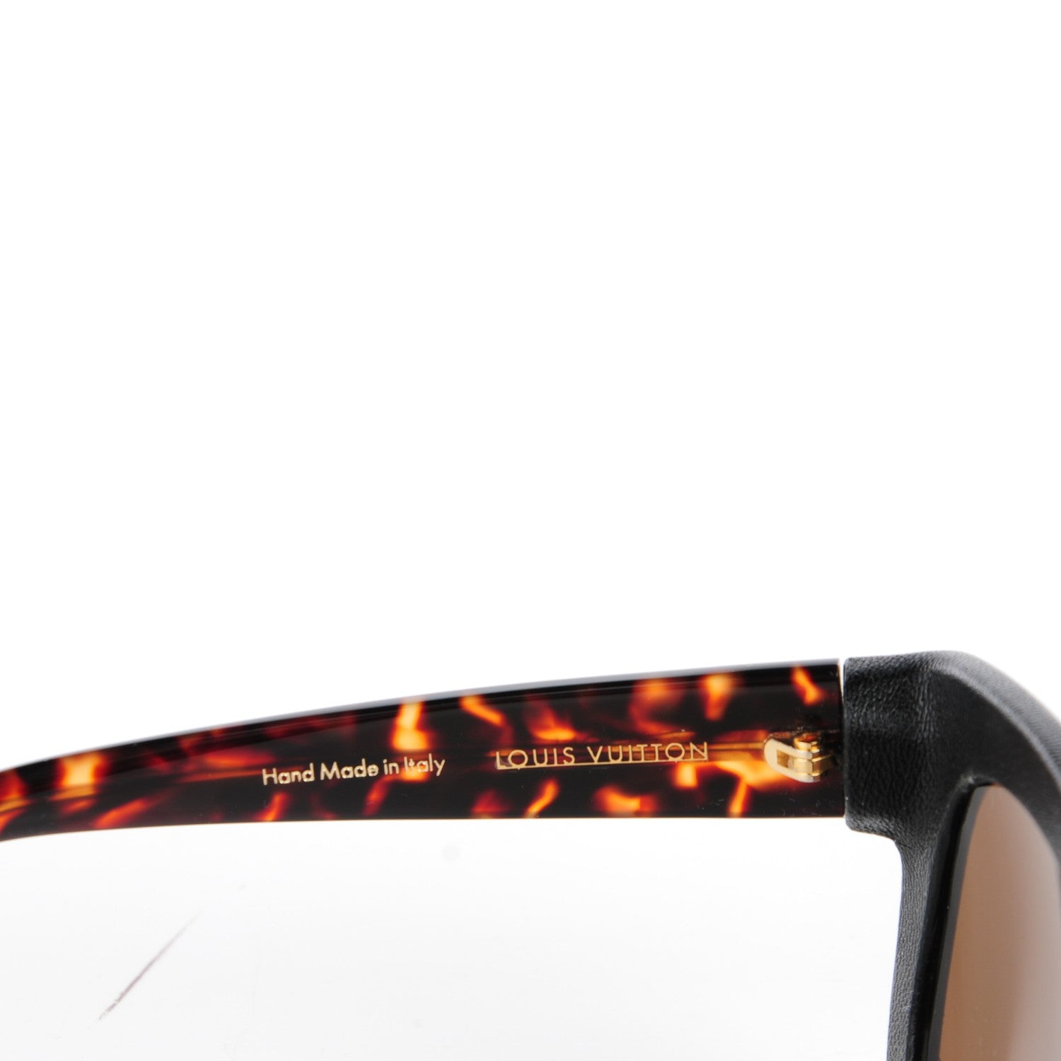 Louis Vuitton Leather Acetate Audrey Sunglasses Z0668W Black Tortoise 4 of 6