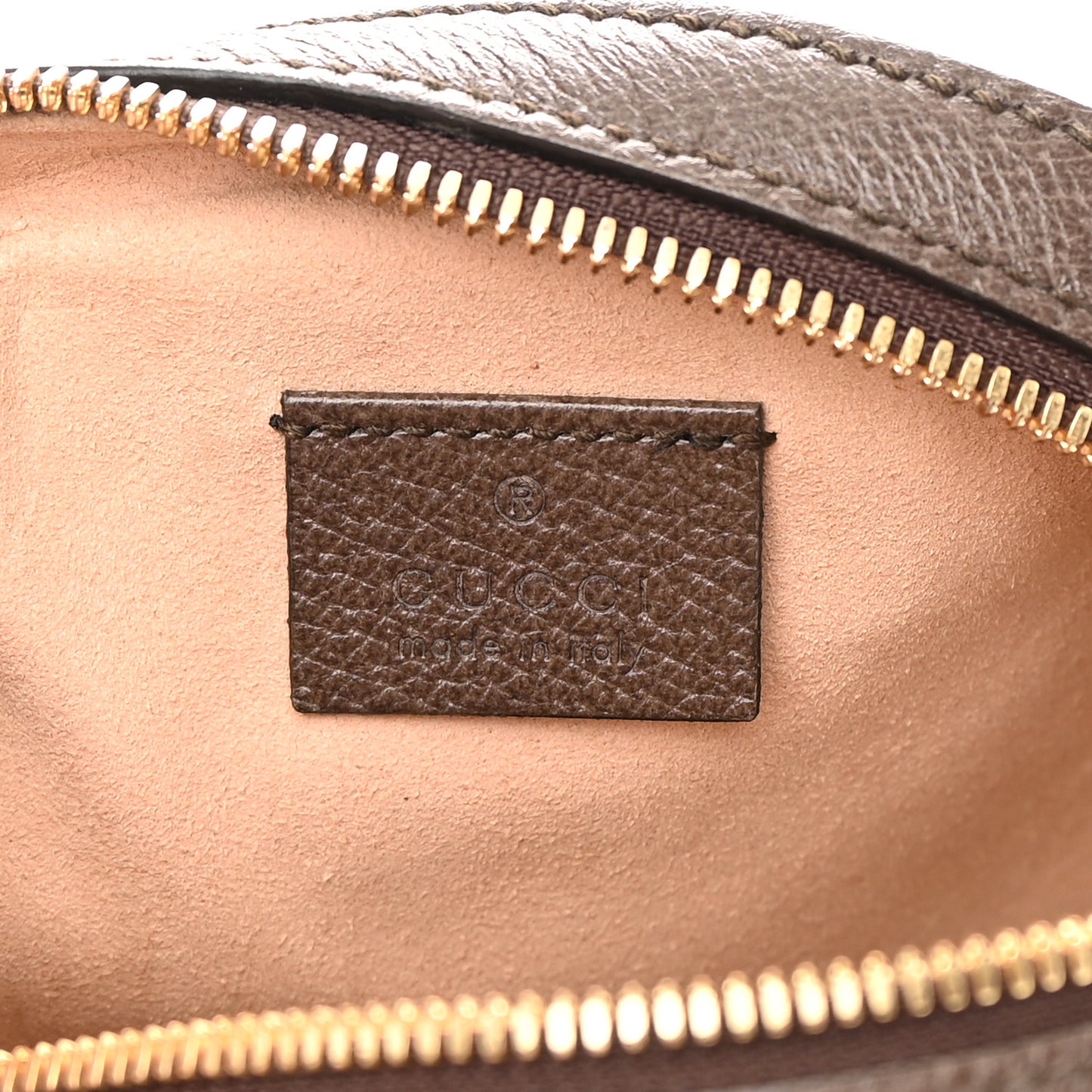 GG Supreme Monogram Web Mini Ophidia Round Shoulder Bag Brown