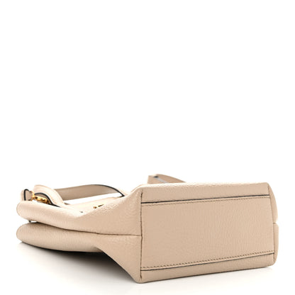 Salvatore Ferragamo Tumbled Calfskin Gancini Mini Bag Beige 4 of 9