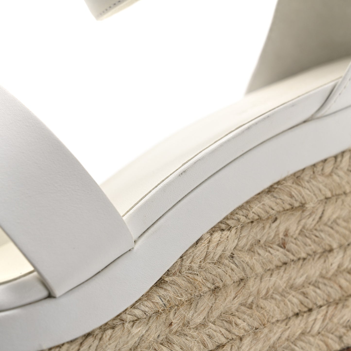 Goatskin Elda Espadrille Wedge Sandals 35 White