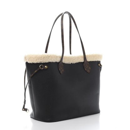 Louis Vuitton Calfskin Monogram Teddy Neverfull MM Black 4 of 13