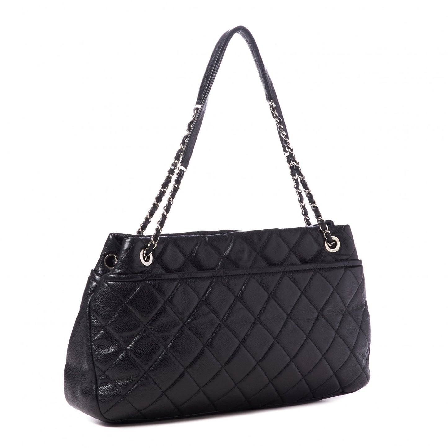 Caviar Quilted Timeless CC Soft Tote Black