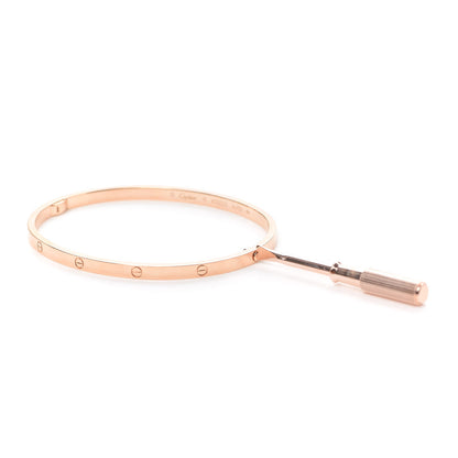 Cartier 18K Pink Gold Small LOVE Bracelet 19 4 of 7