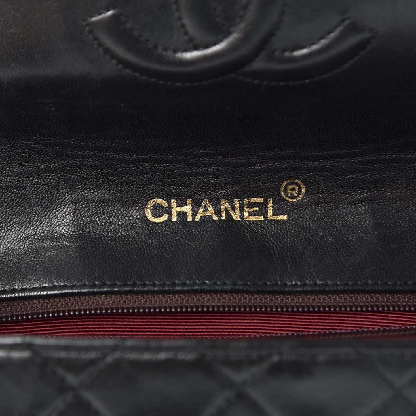 Lambskin Quilted Mini Square Flap Bag Black
