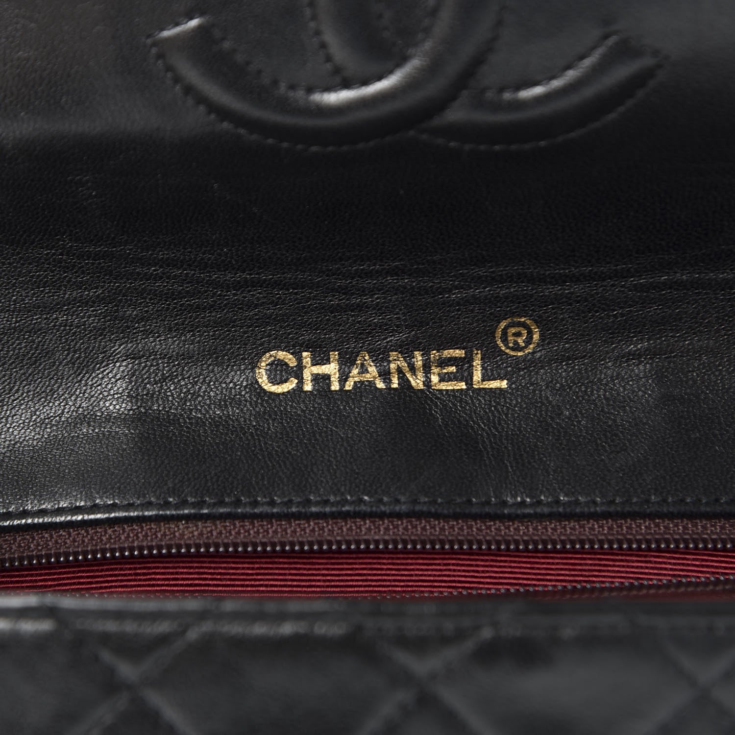 Chanel Lambskin Quilted Mini Square Flap Bag Black 7 of 10