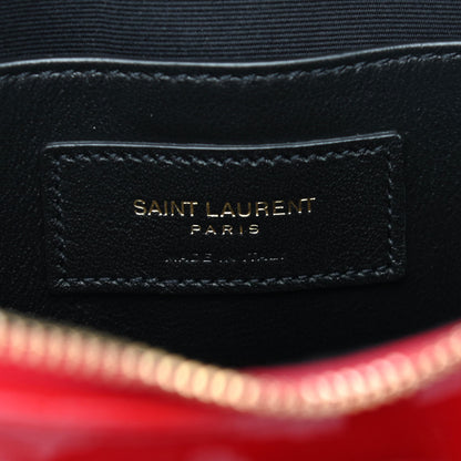 Saint Laurent Patent Sac Coeur Heart Shaped Clutch Red 6 of 10
