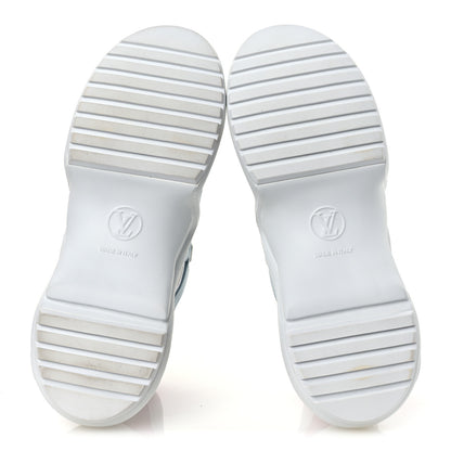 Louis Vuitton Calfskin Technical Nylon LV Archlight Sneakers 38 White Blue Gris 8 of 12
