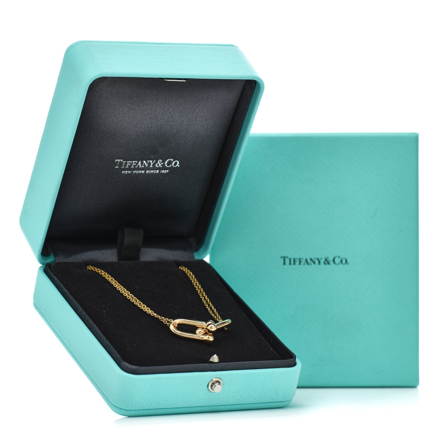 Tiffany 18K Yellow Gold HardWear Double Link Pendant Necklace 7 of 7
