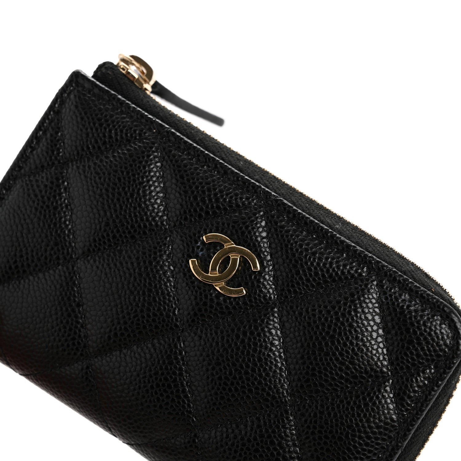 Chanel Caviar Quilted Zipped Key Holder Case Black 9 of 10