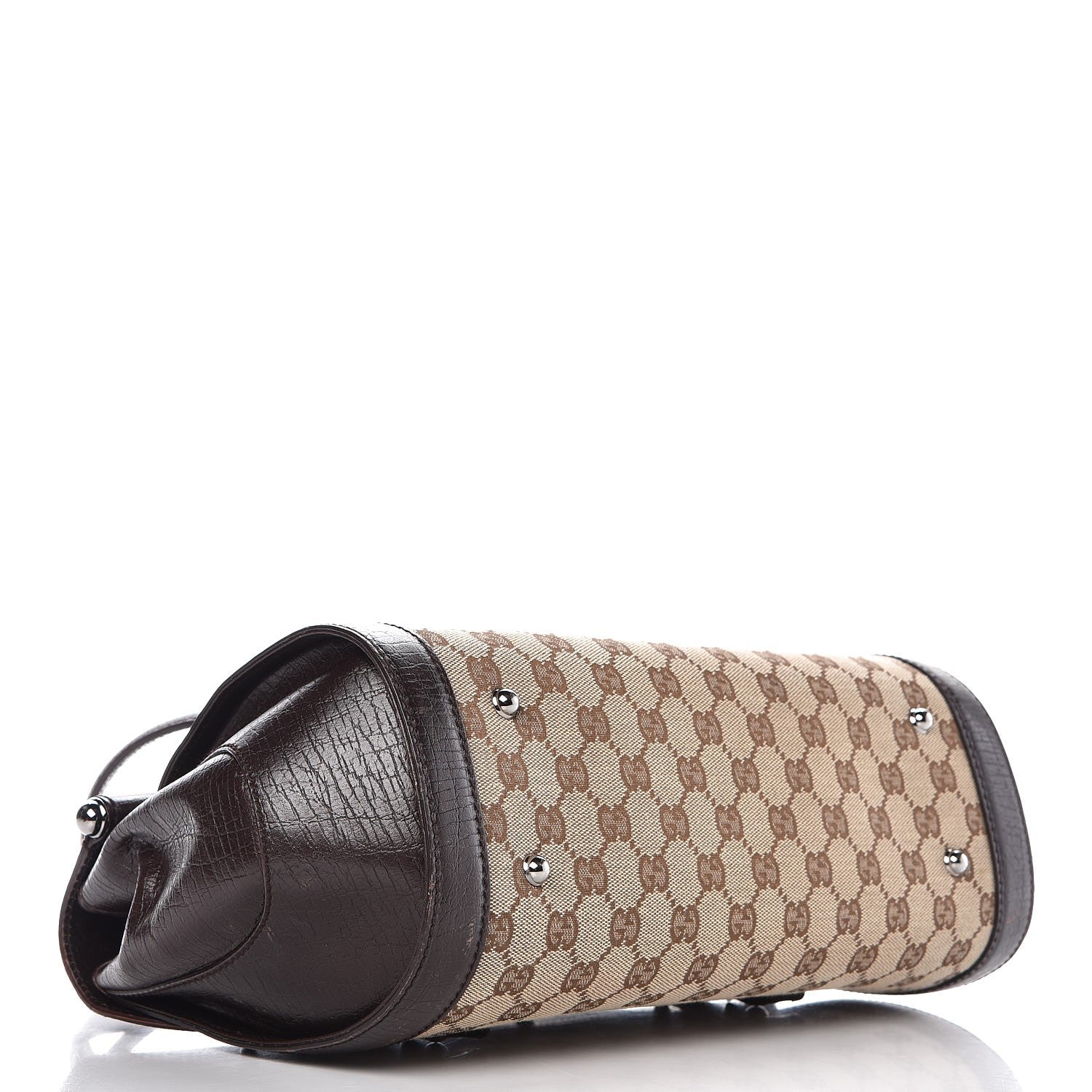 Gucci Monogram Bamboo Bullet Handbag Brown 4 of 15