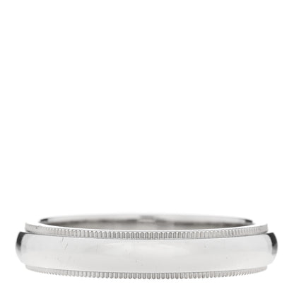 Tiffany Platinum 4mm Together Milgrain Wedding Band Ring 59 8.75 3 of 4