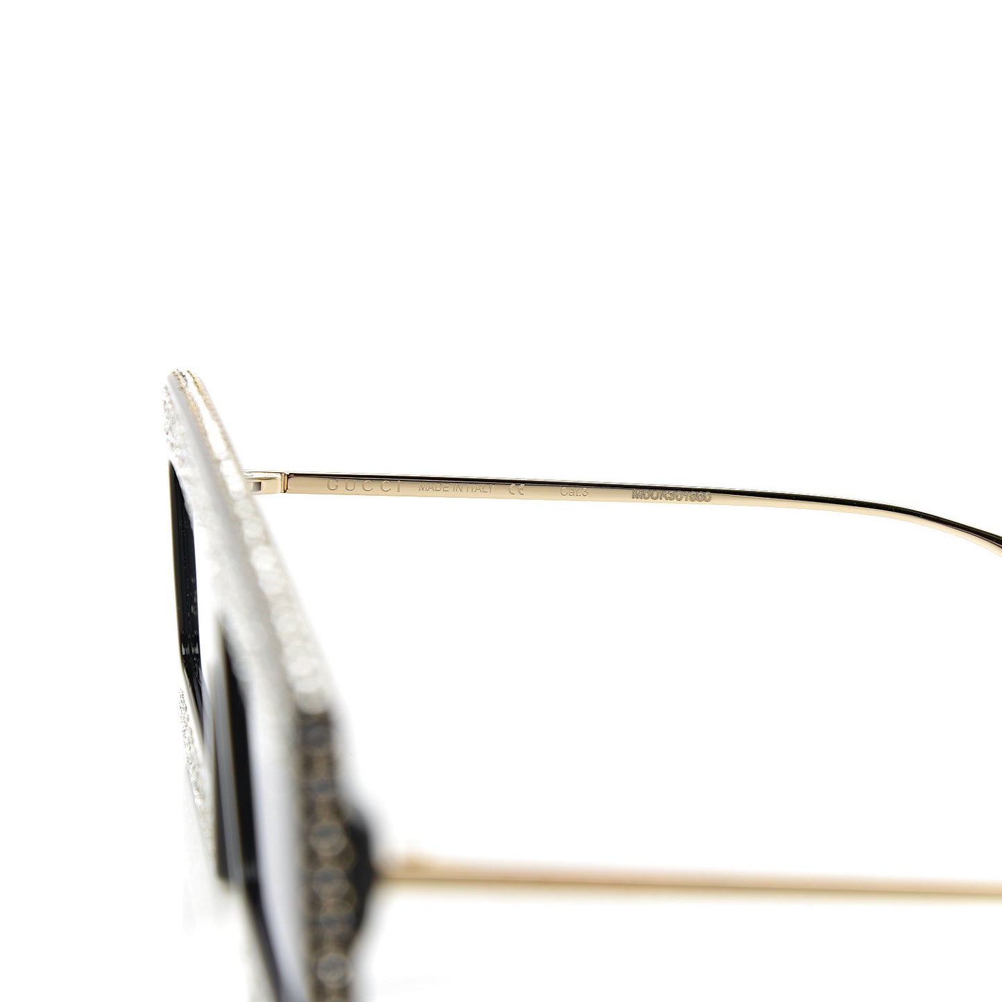 Acetate Crystal Mask-Frame Sunglasses GG0431S Black