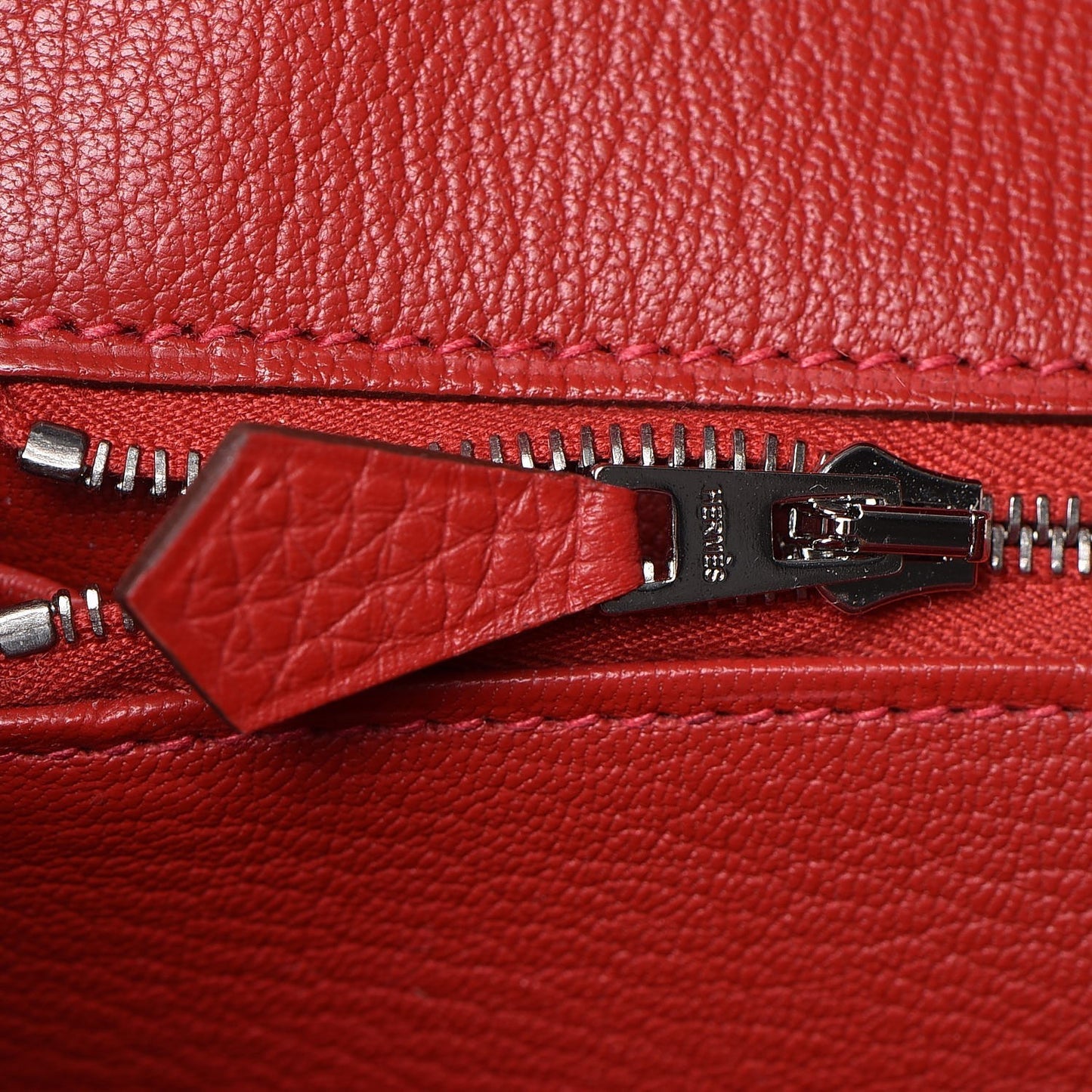 Taurillon Clemence Birkin 35 Rouge Casaque