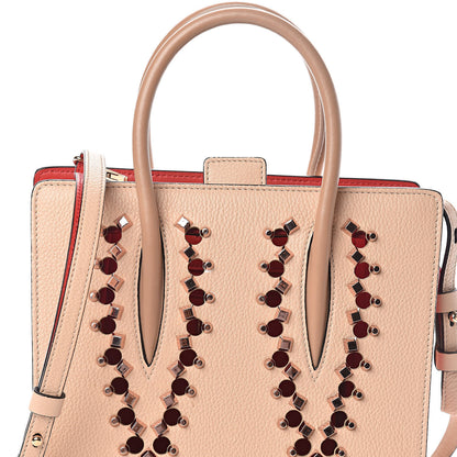 Christian Louboutin Calfskin Patent Studded Small Paloma Naturel Rose Gold 8 of 11