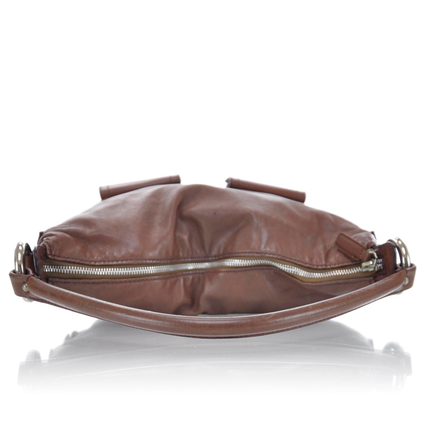 Leather Large Multipocket Hobo Bag