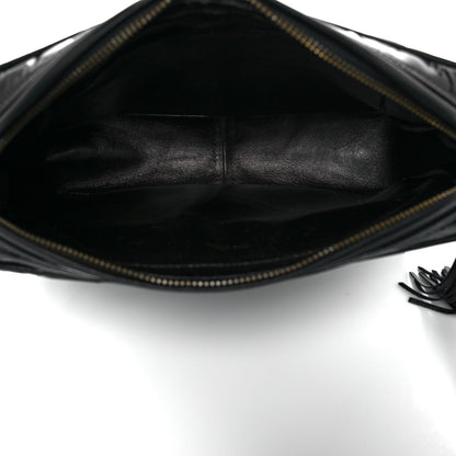 Chanel Patent Quilted Tassel Camera Case Black 5 of 12