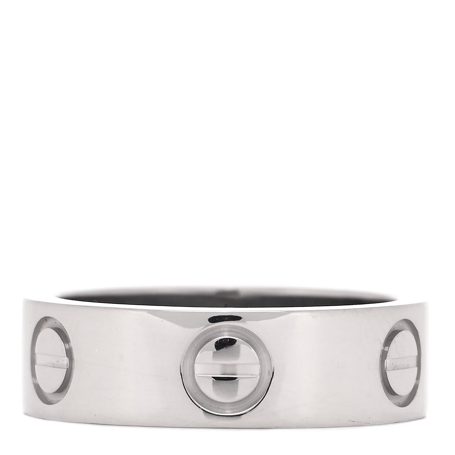 Cartier 18K White Gold 5.5mm LOVE Ring 49 4.75 3 of 5